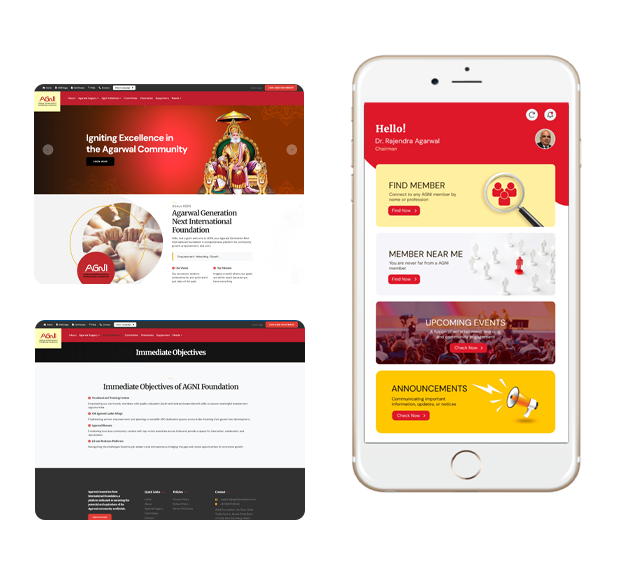 Agni Foundation interface