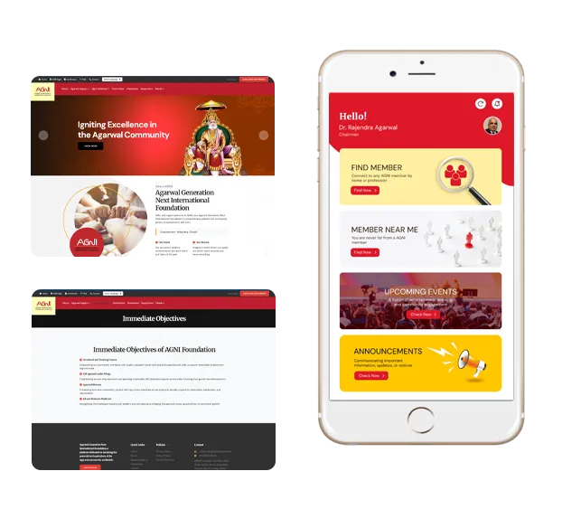 Agni Foundation interface